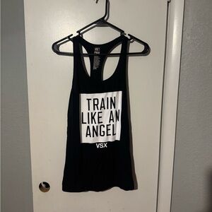Victoria's Secret Black Tank Top with Motivational Print